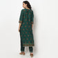 Buy Women Straight Fit Printed Three-Fourth Sleeve Kurta and Pant with Dupatta Set  - Style Union