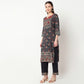 Printed Straight Kurta with Pant Set