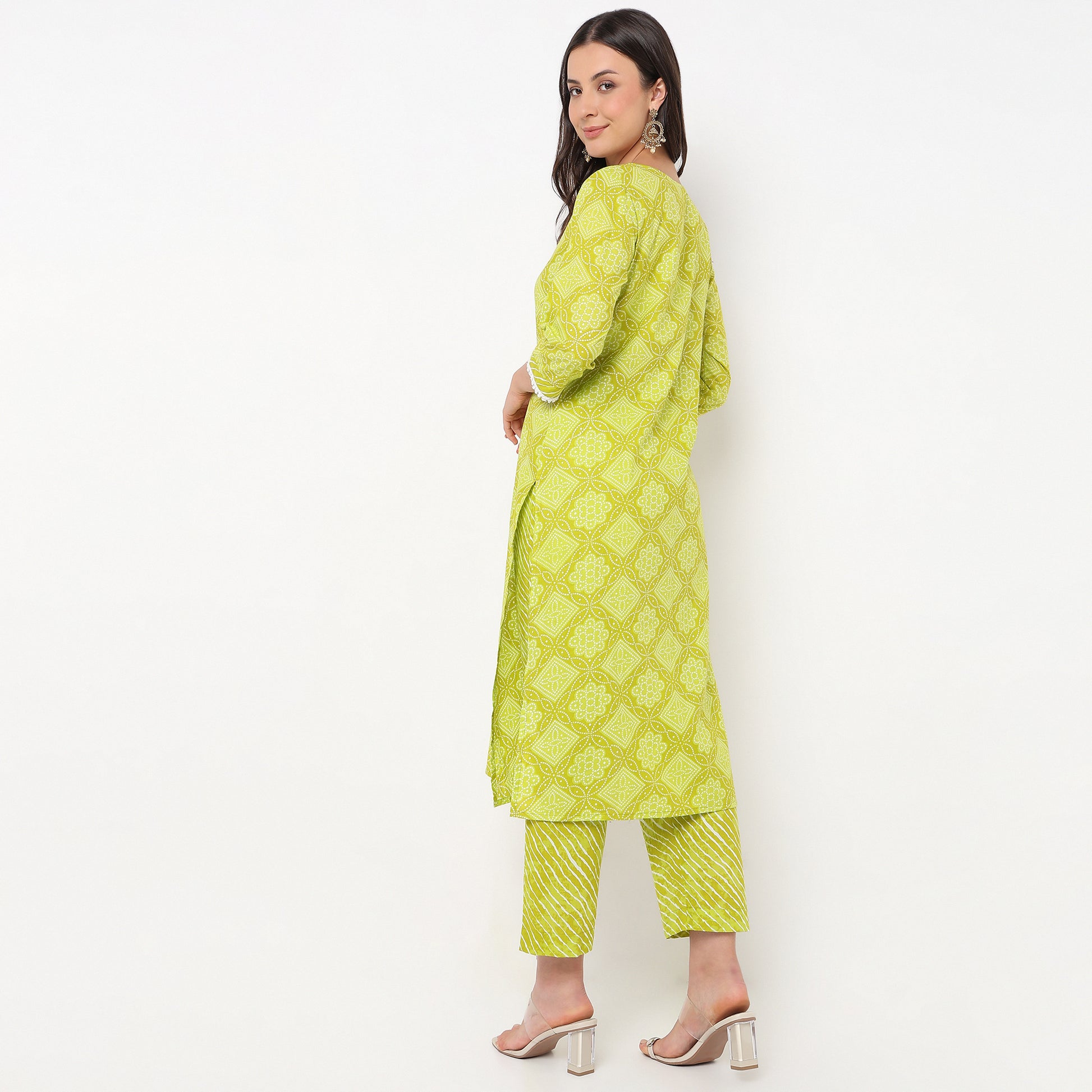 Straight Fit Printed Kurta and Pant with Dupatta Set