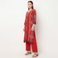 Printed V-Neck Straight Kurta with Pant Set