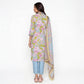 Printed V-Neck Kurta with Pant Set