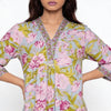 Printed V-Neck Kurta with Pant Set