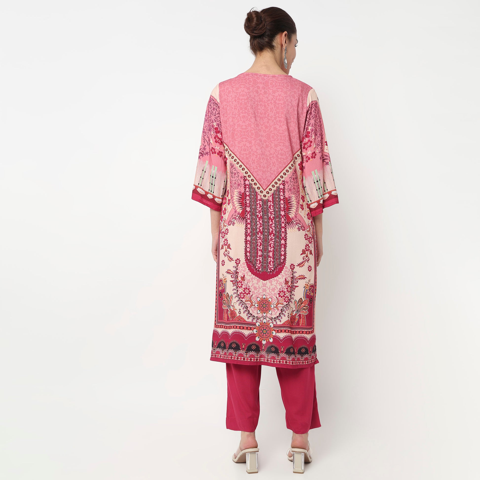 Printed Straight Kurta with Pant & with Dupatta Set