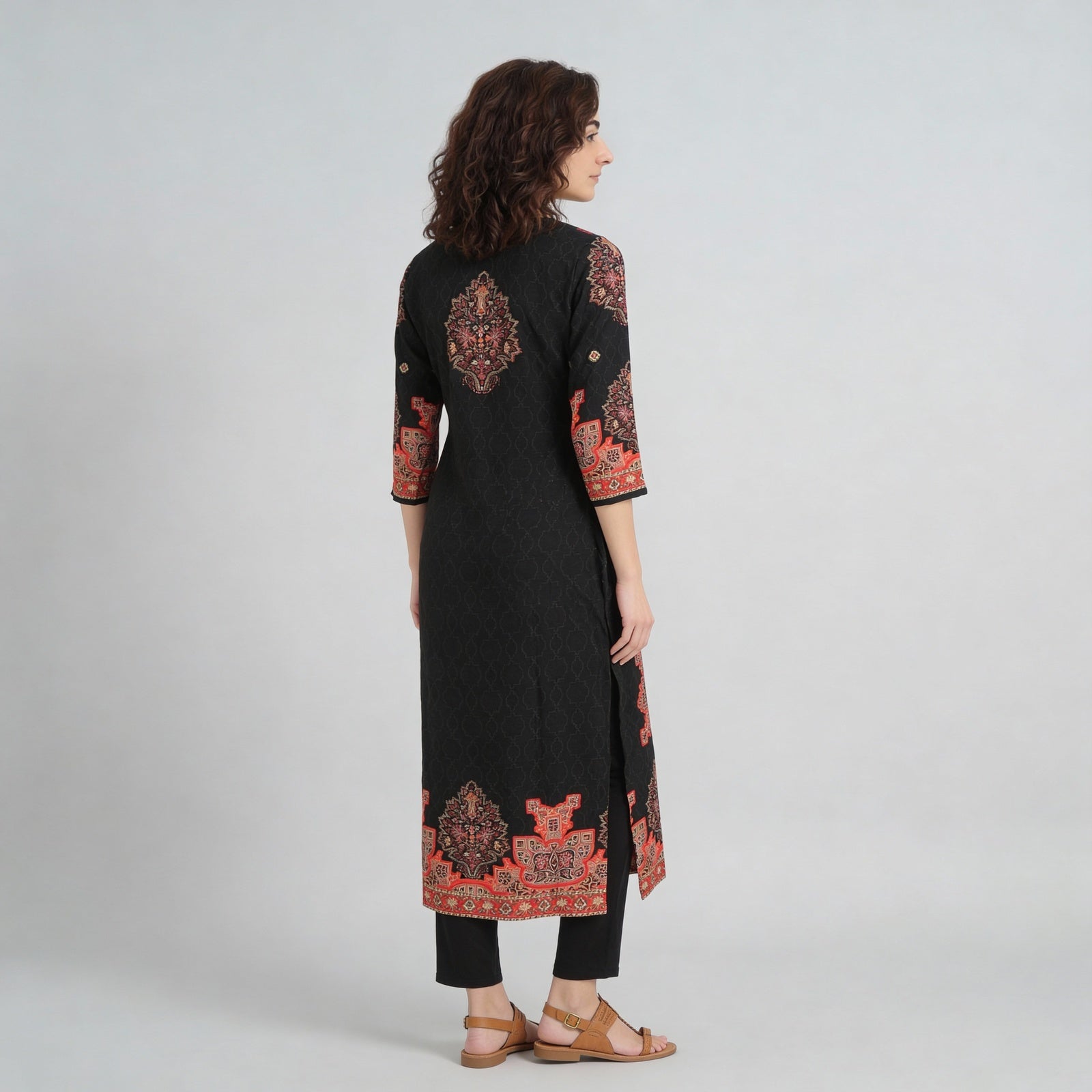Printed Straight Kurta with Pant & with Dupatta Set