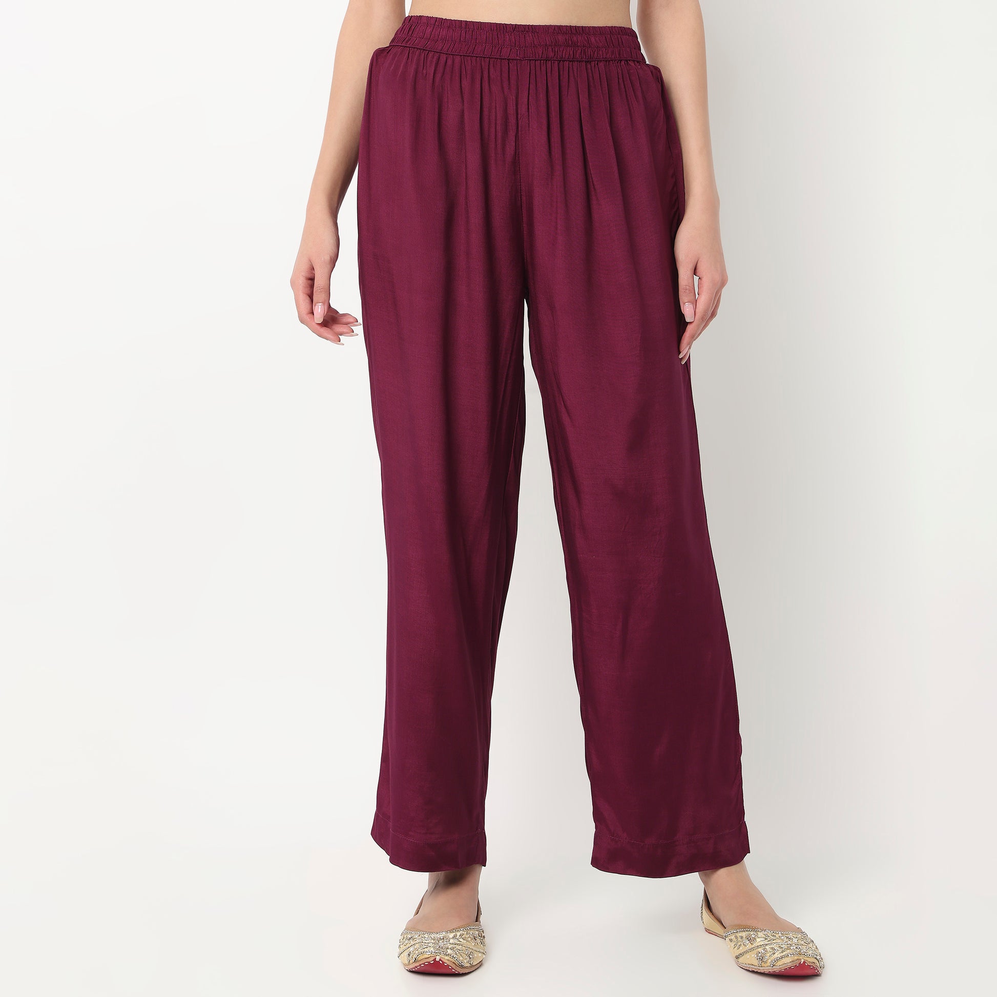 V-Neck Straight Kurta with Pant & with Dupatta Set