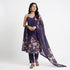 Printed V-Neck Kurta with Pant and Dupatta Set