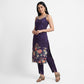 Printed V-Neck Kurta with Pant and Dupatta Set