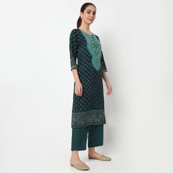 Printed Kurta with Pant & with Dupatta Set