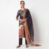 V-Neck Printed Kurta with Pant & with Dupatta Set