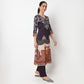 V-Neck Printed Kurta with Pant & with Dupatta Set
