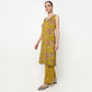 V-Neck Printed Straight Kurta with Pant & with Dupatta Set