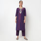 V-Neck Kurta with Pant & with Dupatta Set