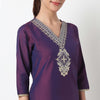 V-Neck Kurta with Pant & with Dupatta Set