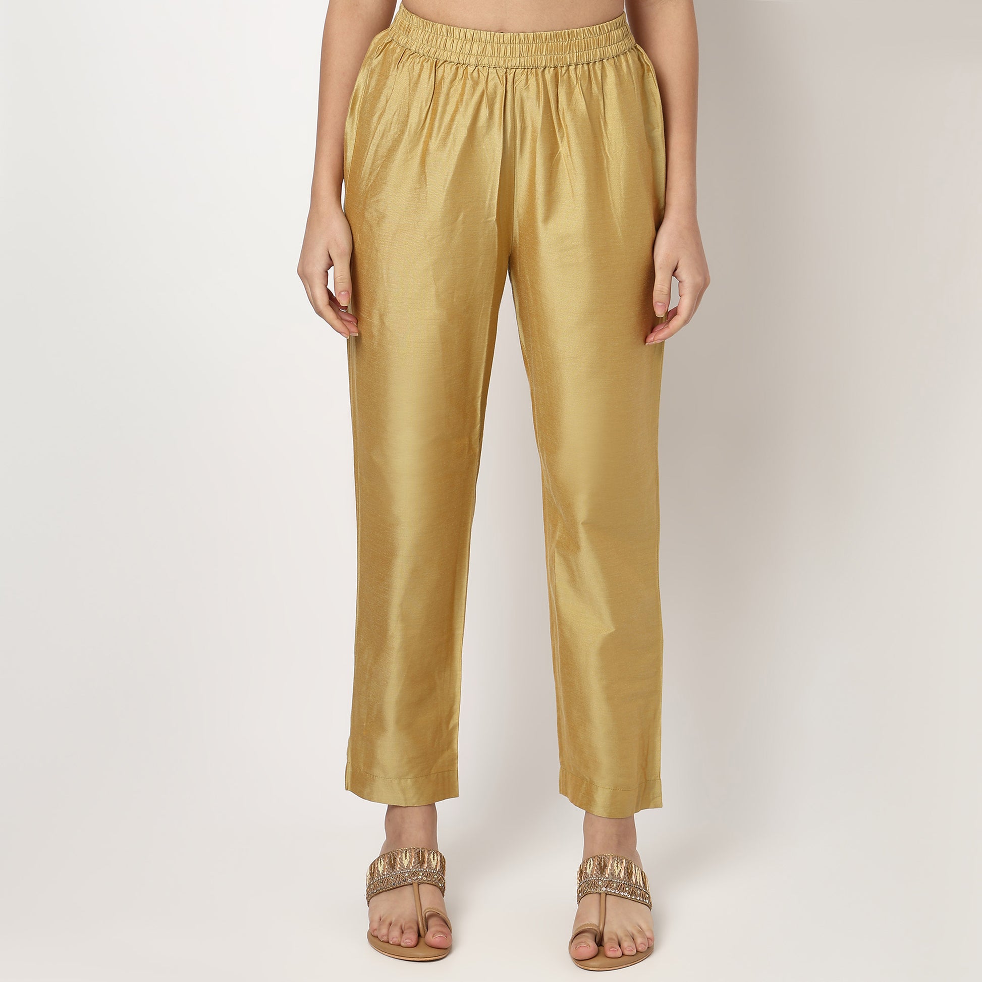 Buy Women Straight Fit Embroidered Three-Fourth Sleeve Kurta with Pant Set  - Style Union