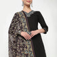 V-Neck Embroidered Straight Kurta with Pant & with Dupatta Set