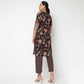 Embroidered Yoke Printed Kurta Set