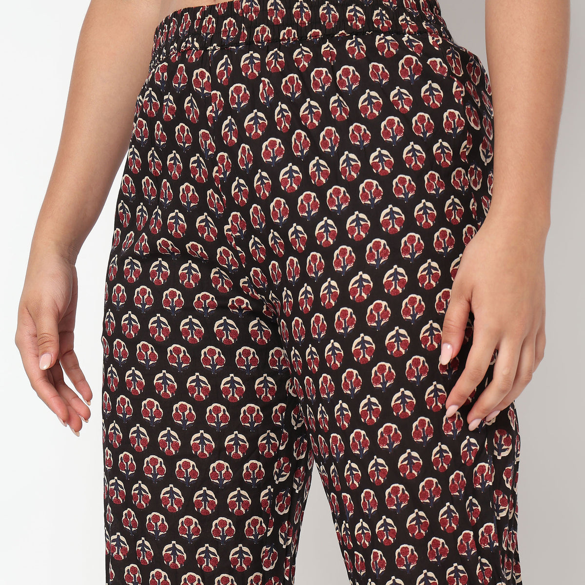 Embroidered Yoke Printed Kurta Set