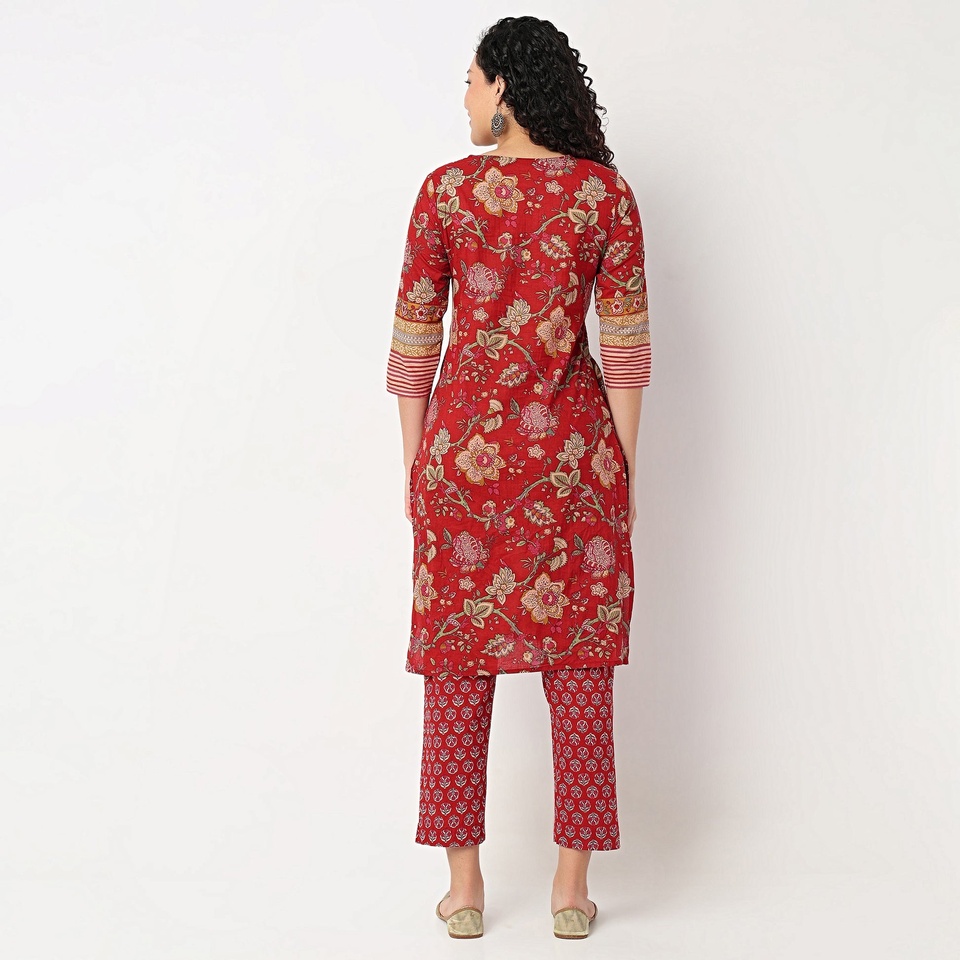 Printed Straight Kurta with Pant Set