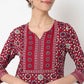 Printed Crew Neck Straight Kurta with Pant Set