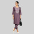Embroidered Straight Kurta with Pant Sets