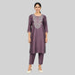 Embroidered Straight Kurta with Pant Sets