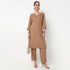 Embroidered Crew Neck Straight Kurta with Pant Set