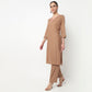 Embroidered Crew Neck Straight Kurta with Pant Set