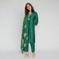 Embellished V-Neck Straight Kurta with Pant & Dupatta Set