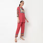 Printed Collar Kurta with Pant Set