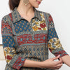 Printed Collar Kurta with Pant Set
