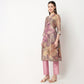Printed V-Neck Straight Kurta with Pant Set