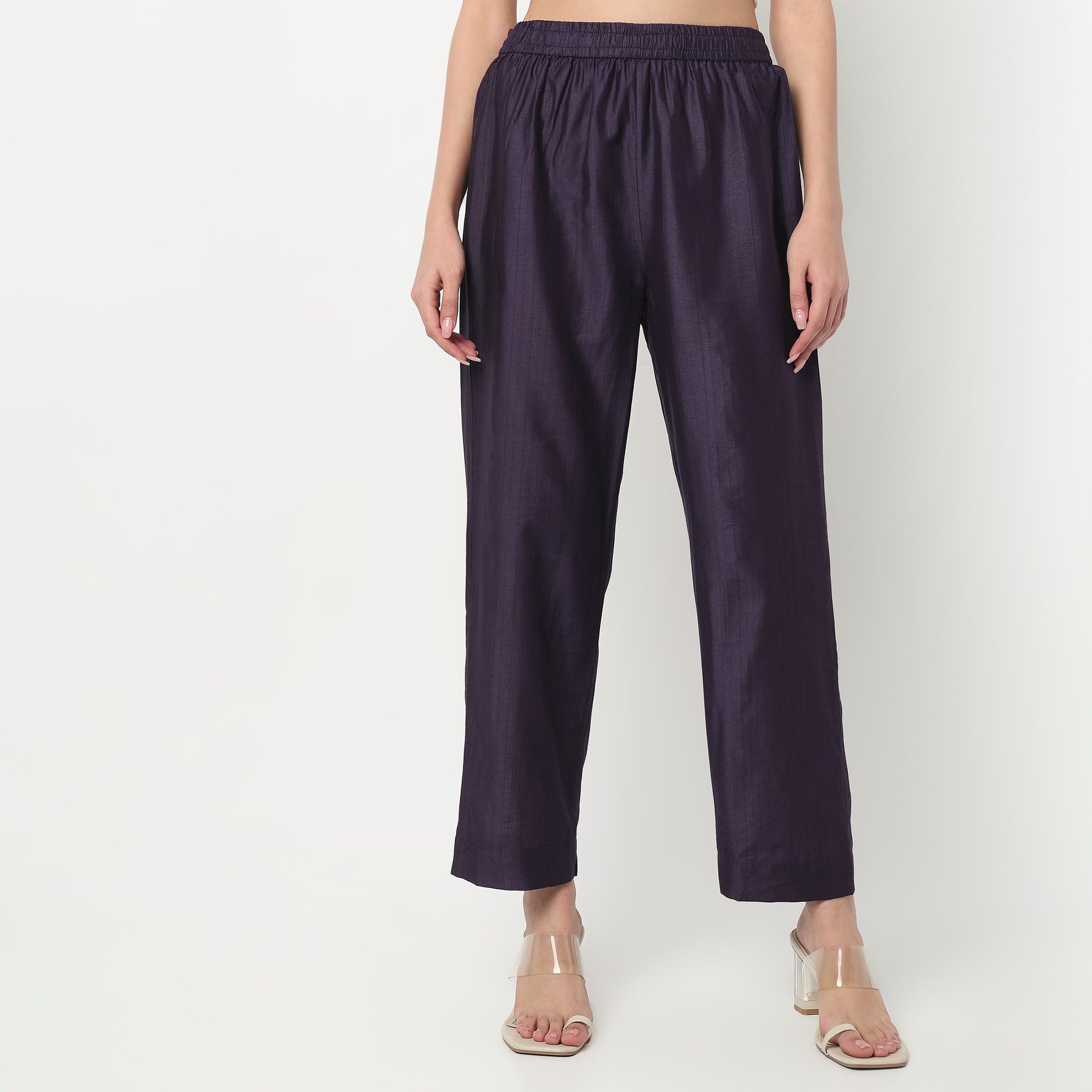 Printed Crew Neck A-Line Kurta with Pant Set