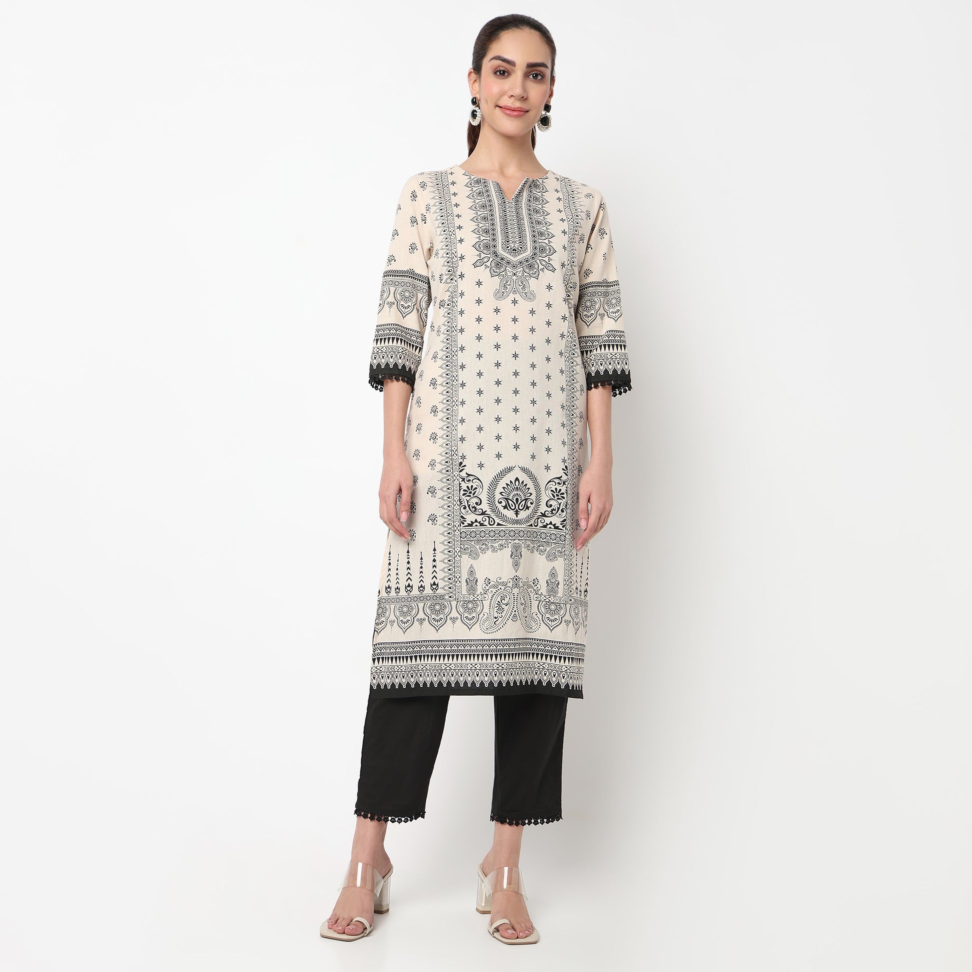Printed Kurta with Pant & with Dupatta Set