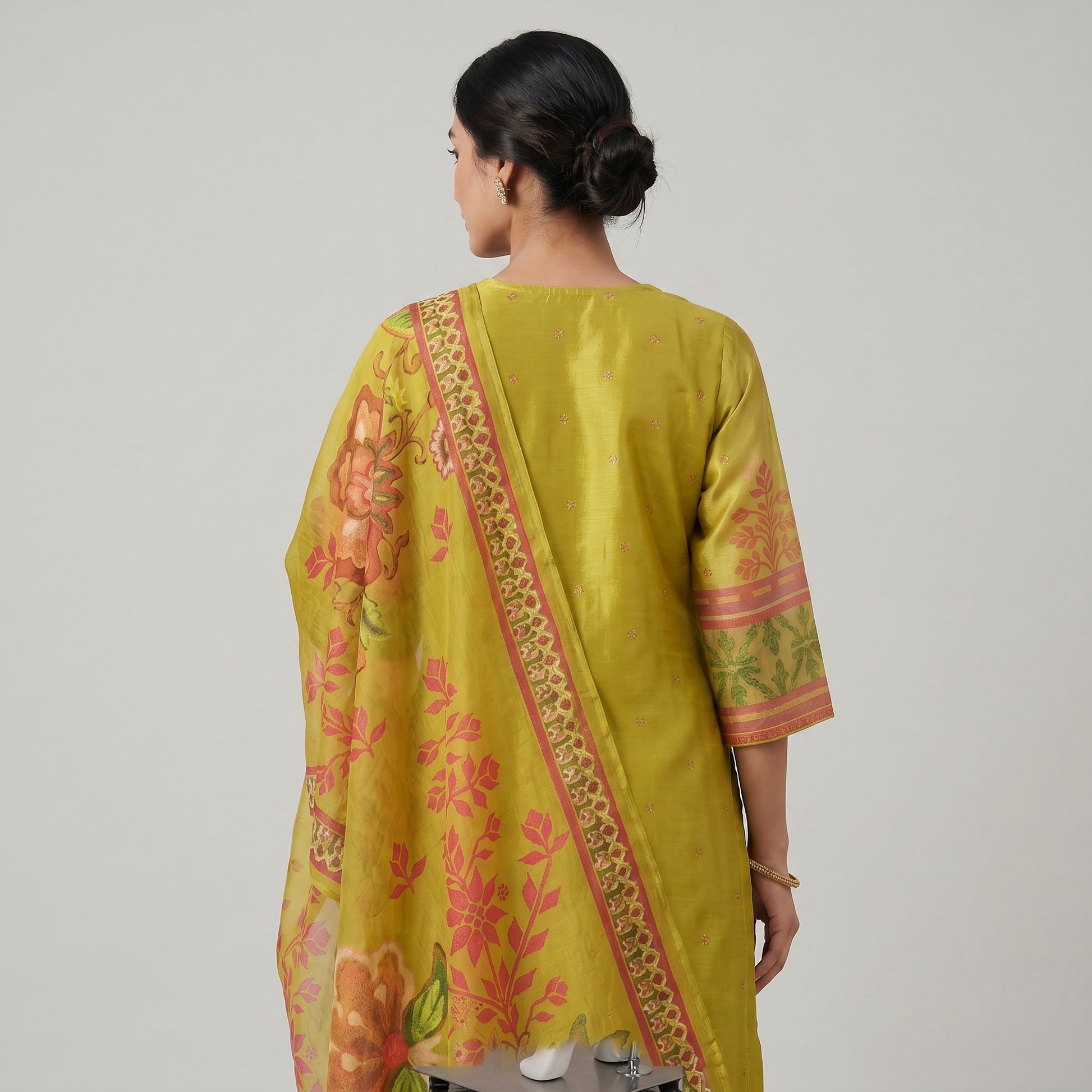 Printed Kurta and Pant with Dupatta Set