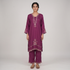 Embroidered V-Neck Straight Kurta with Pant Set
