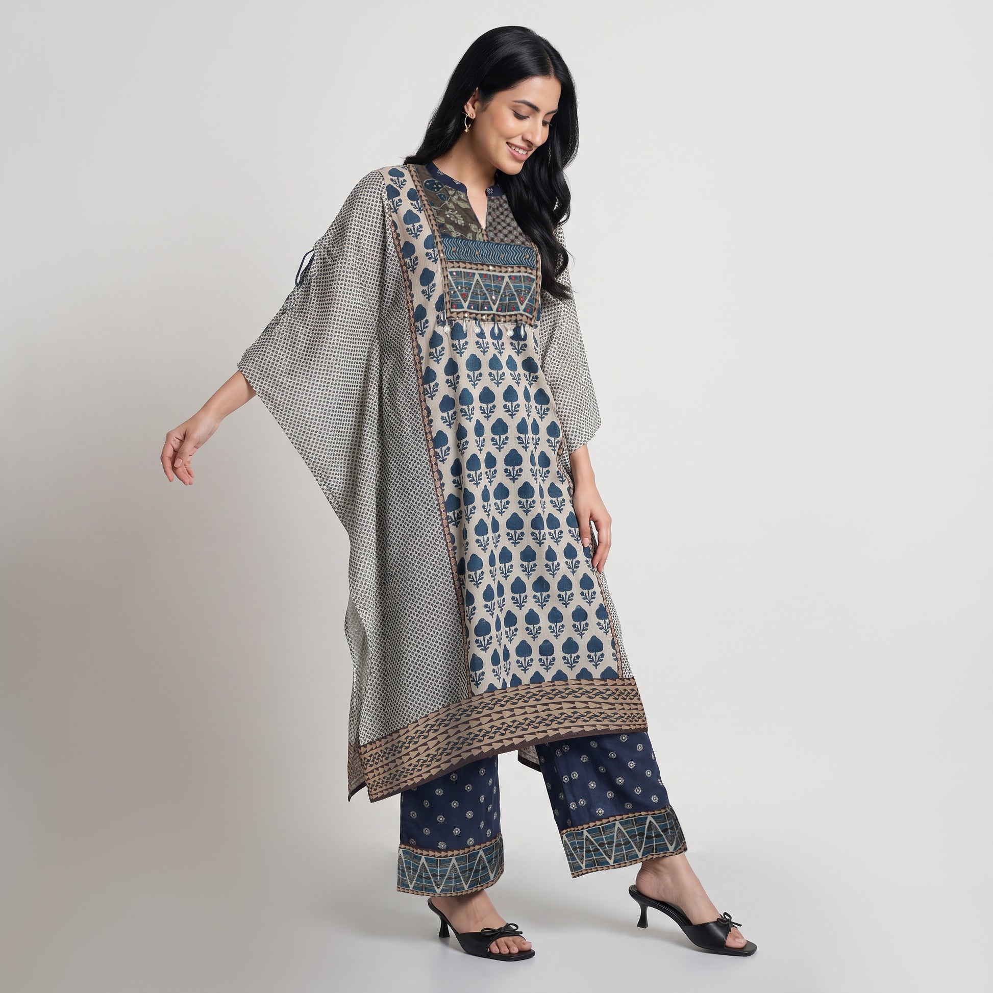 Cotton Printed Kurta with Palazzo Set