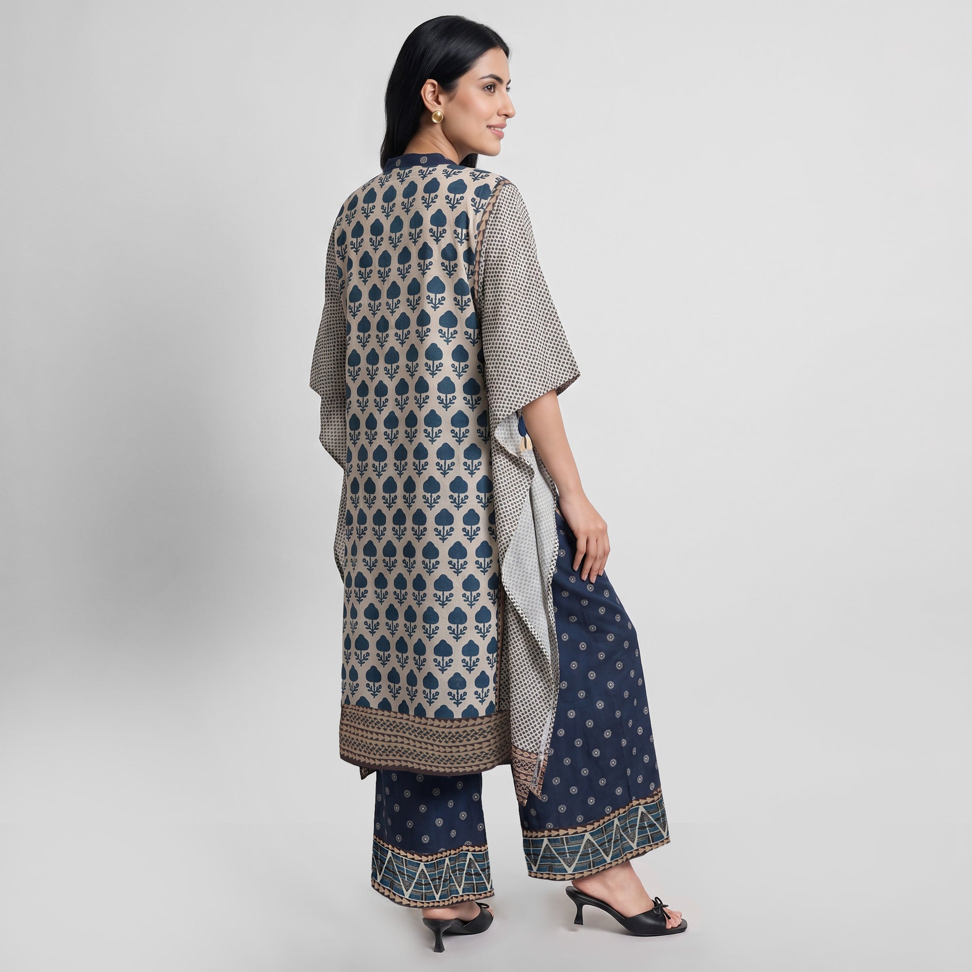 Cotton Printed Kurta with Palazzo Set
