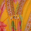V-Neck A-Line Kurta and Pant with Dupatta Set