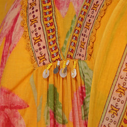 V-Neck A-Line Kurta and Pant with Dupatta Set