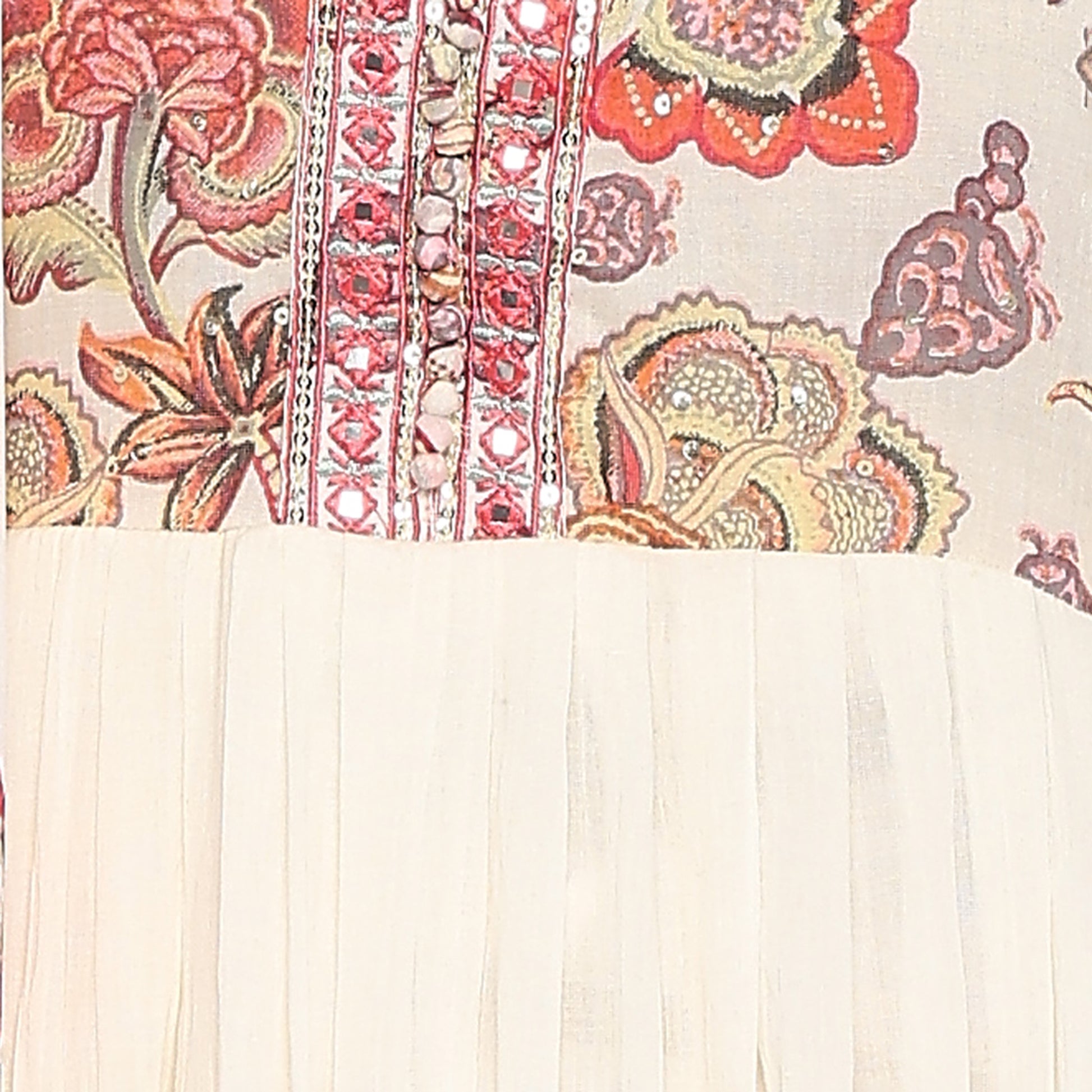 Printed V-Neck Kurta with Pant and Dupatta Set