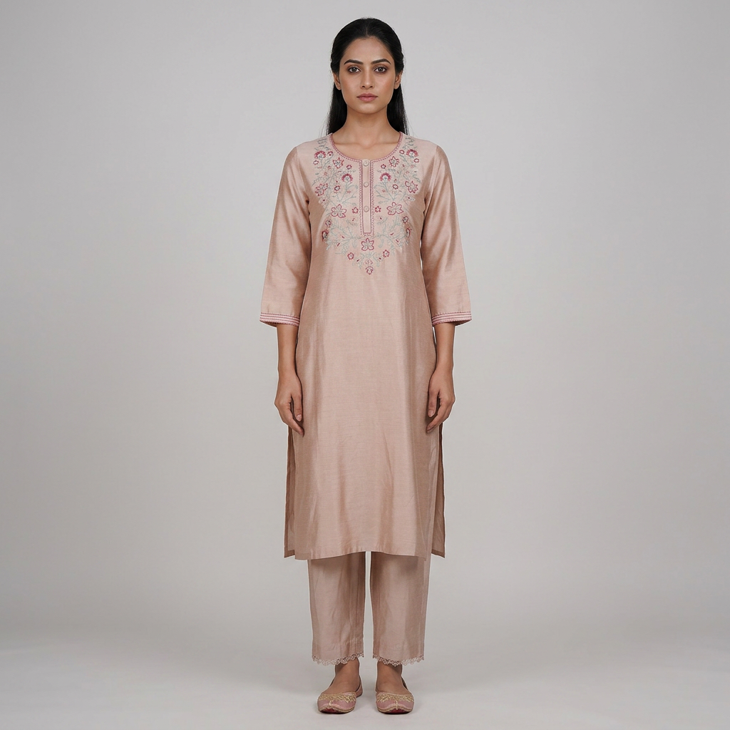 Embroidered Straight Kurta