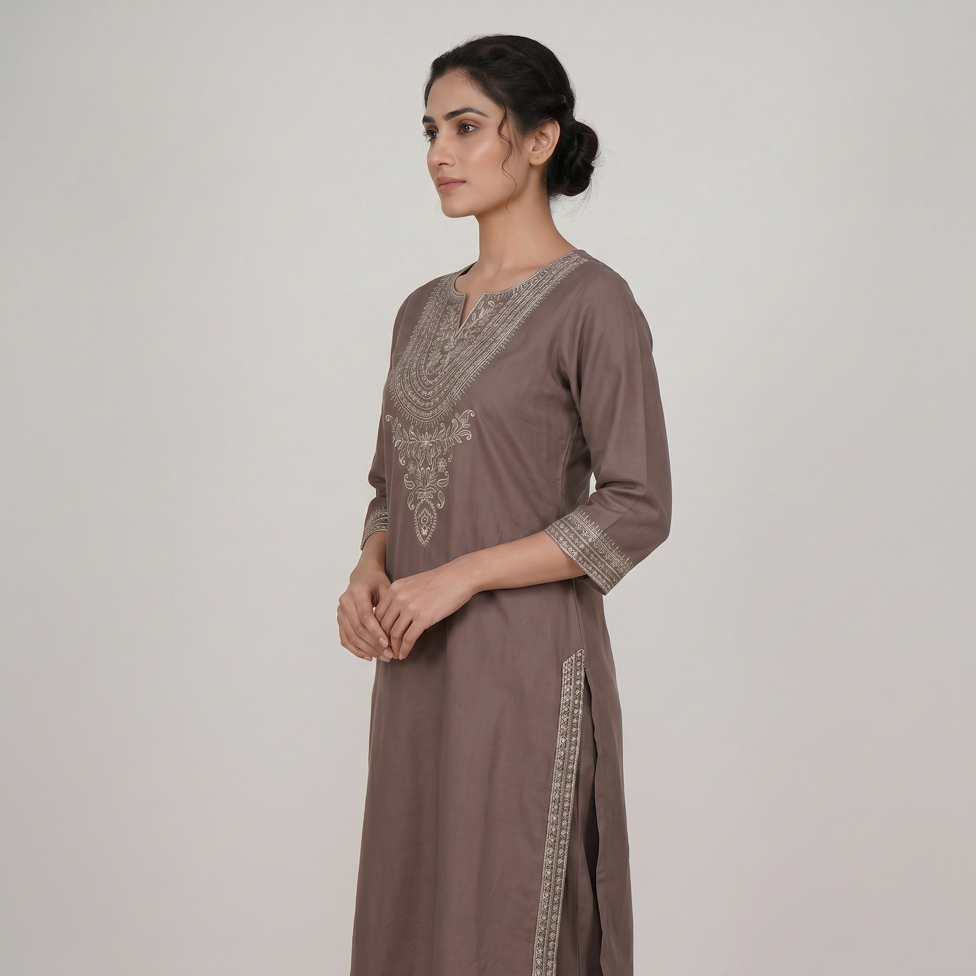 Embroidered Straight Kurta