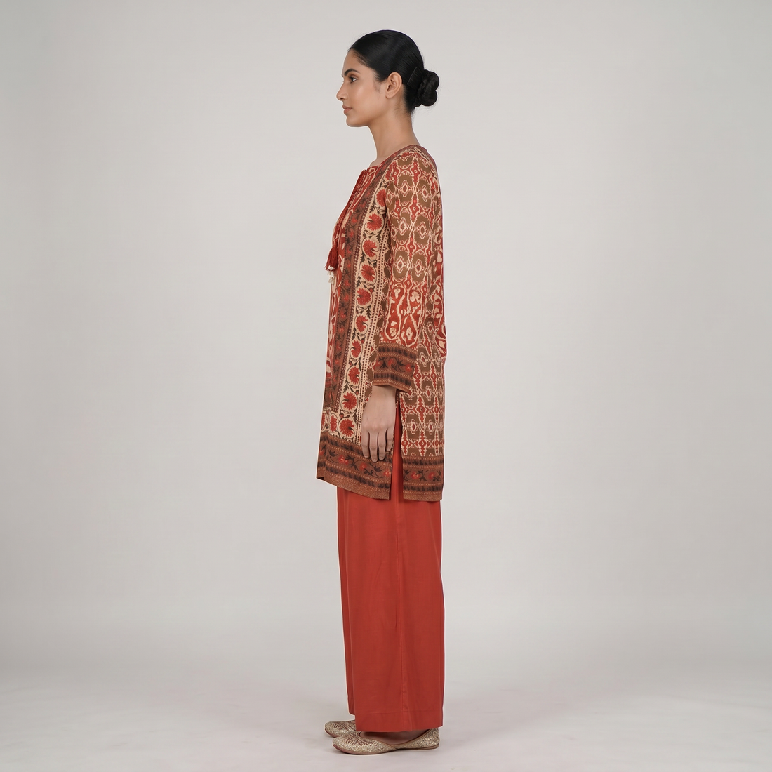 Printed Sleeveless Kurta with Palazzo Set