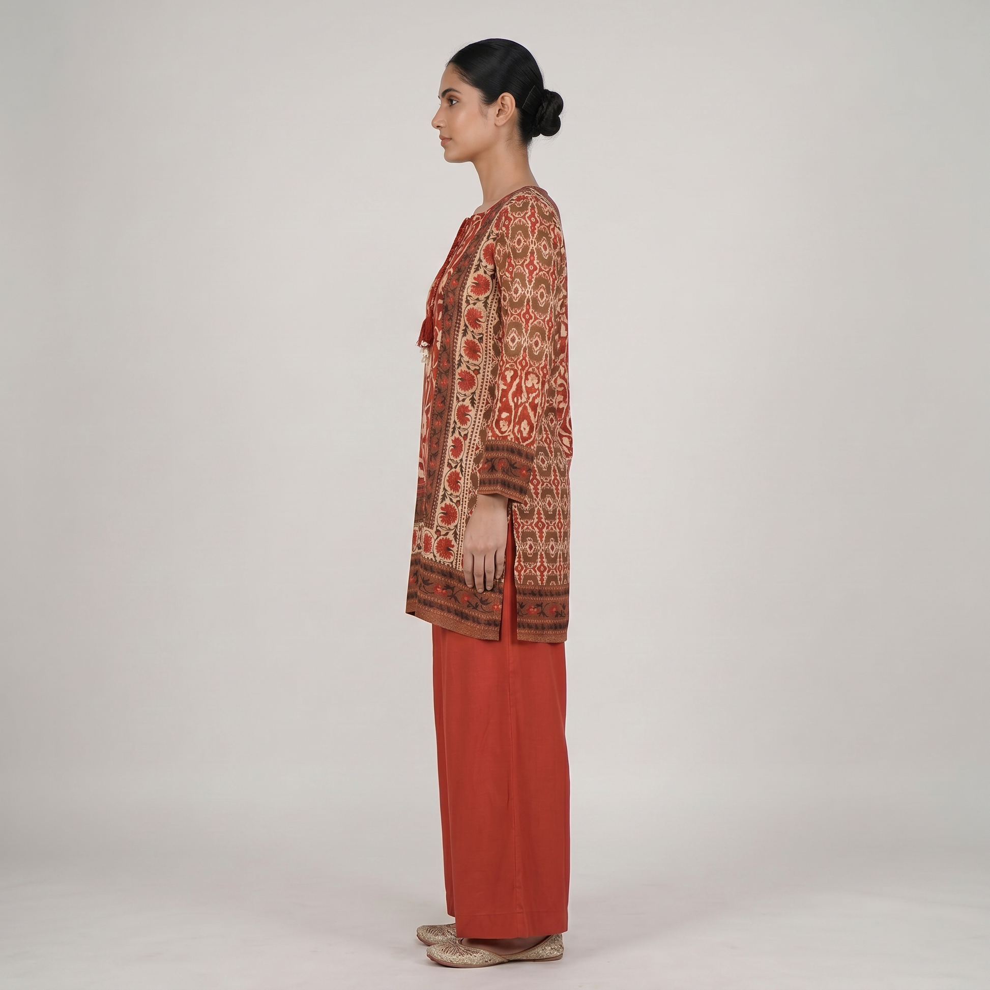 Printed Sleeveless Kurta with Palazzo Set