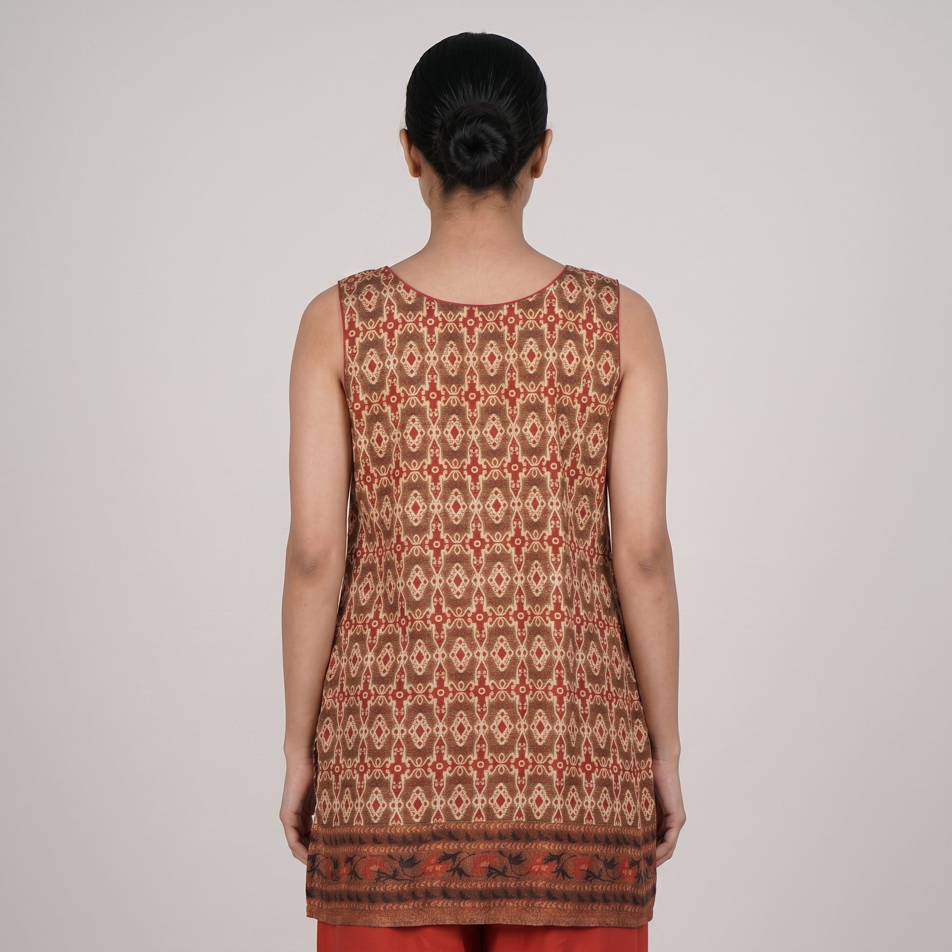 Printed Sleeveless Kurta with Palazzo Set