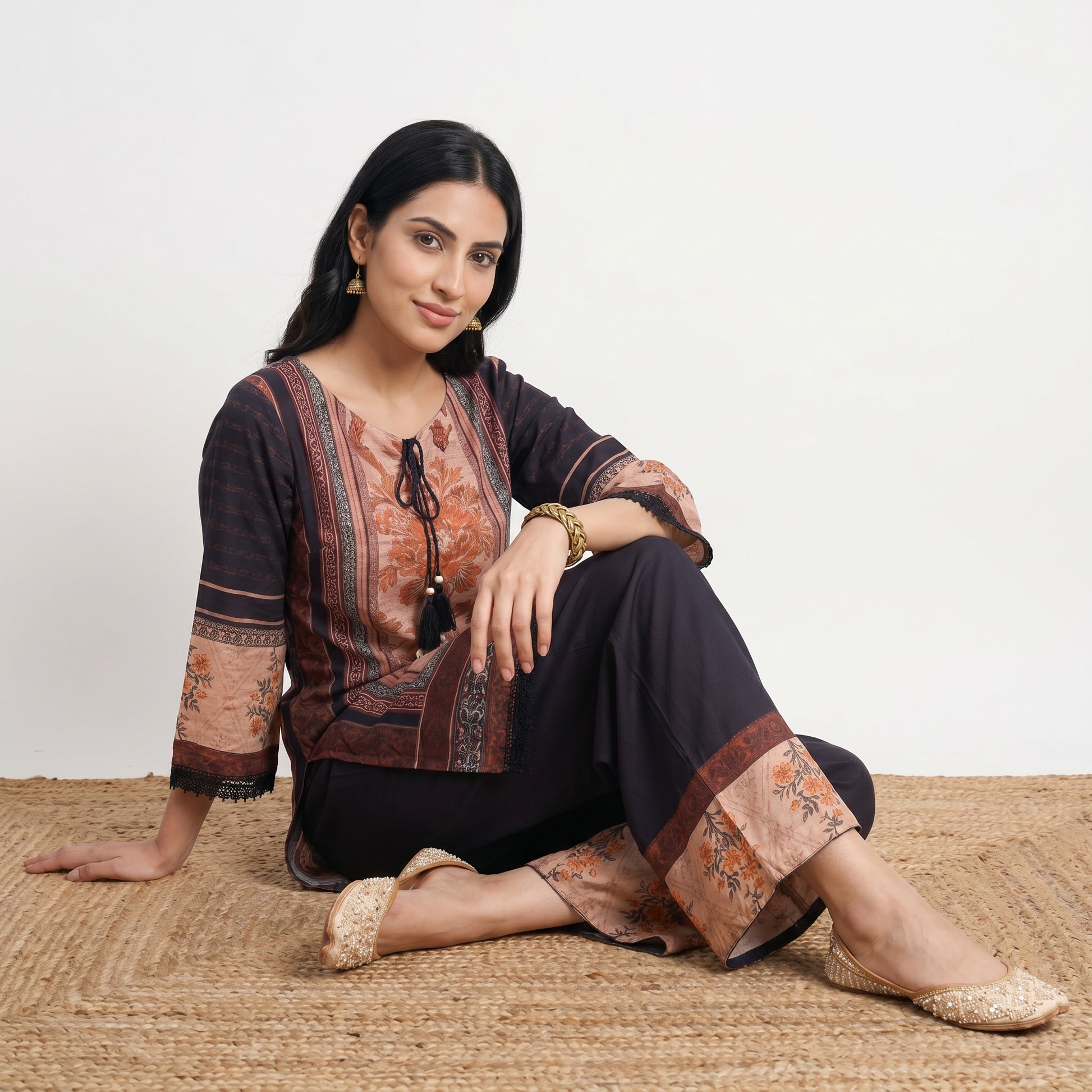 Printed Kurta with Palazzo Set
