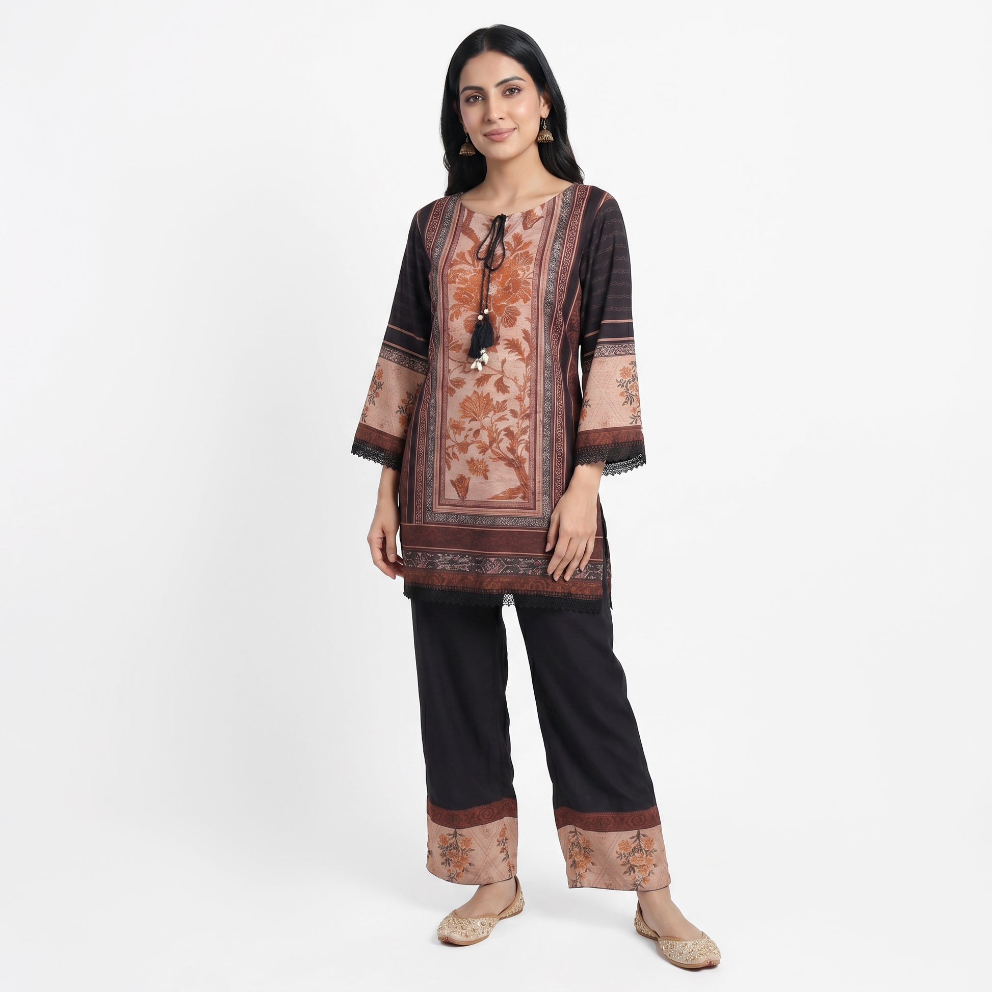 Printed Kurta with Palazzo Set