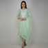Cotton Embroidered Kurta with Pant and Dupatta Set