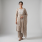 Cotton Straight Kurta and Pant with Dupatta Set