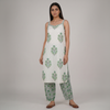 Printed V-Neck Kurta with Pant Set
